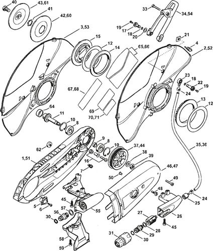 Stihl TS420 Support Guard With Water Attachment