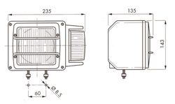 UNIVERSAL HEAD LAMP C/W INDICATOR