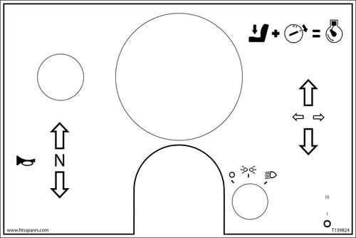 Terex Mecalac Ta9 Dash Decal - Rta Lights OEM; T146309