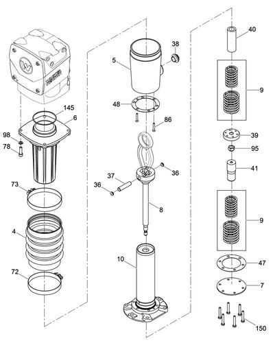 Wacker BS50-2 Guide Cylinder