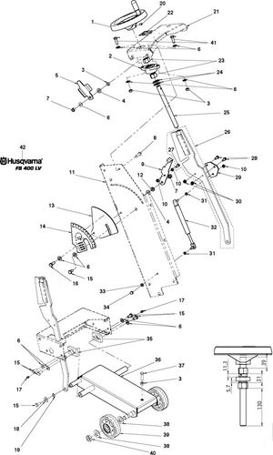 Husqvarna FS400LV Height Adjustment