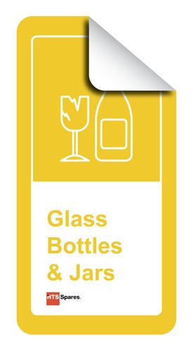 Glass Bottles & Jars 200X400mm Self Adhesive Recycling Label