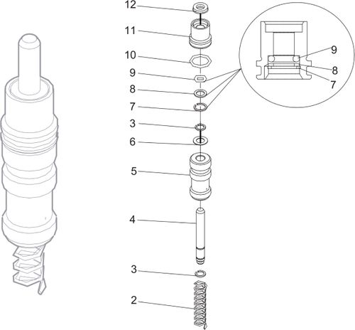 Atlas Copco LH230E Hbp E Trigger Valve Kit