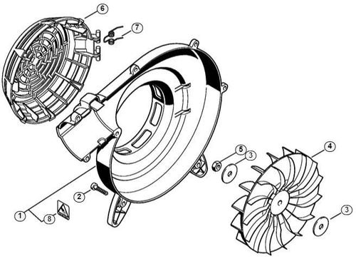 Stihl BG55 Fan Housing Outer & Fan Wheel