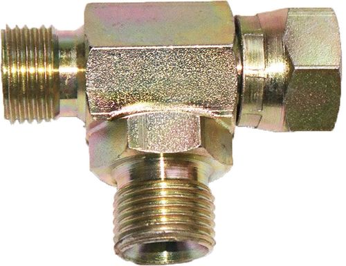 1/2" BSP Male/Male/Female Equal Tee Hydraulic Adaptor