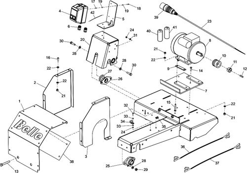 Belle MS500 Electric Motor Parts