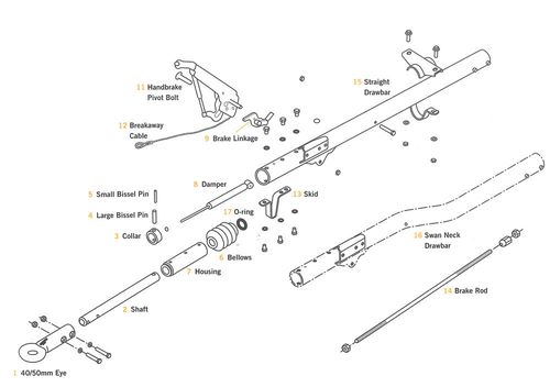 SMC TL35 & TL90 Drawbar Parts (Round Tube)