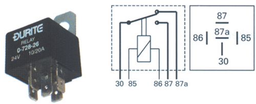 12 Volt 15/30 Amp Change-Over Relay 5 Pin