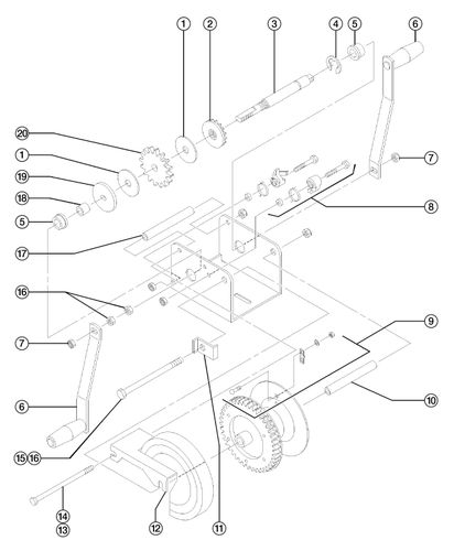 Genie Sla Winch Components, 1 Speed