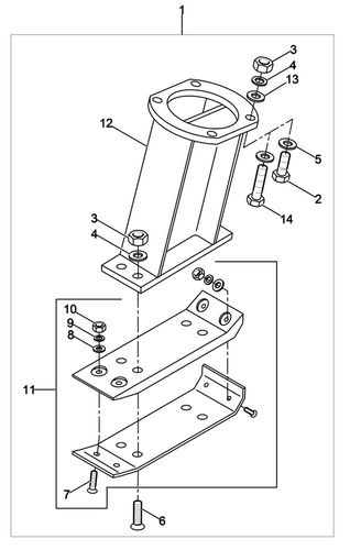 Wacker BS50-2 12" Cast Iron Ramming Shoe