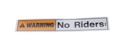 Decal - Warning No Riders