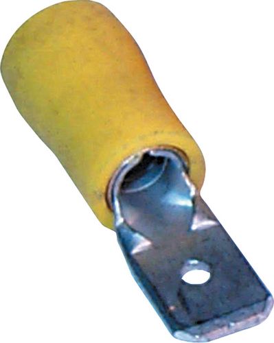 Yellow Male Spade Crimp Terminal 6.3mm