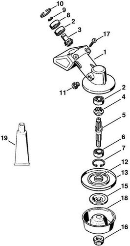 Stihl FS100 Gear Head Parts