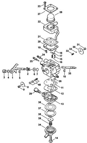Stihl BT130 Carburettor C1Q-S176 Parts