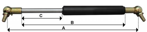 Gas Strut with Metal Ball Ends 520Ax460Bx210C 700N