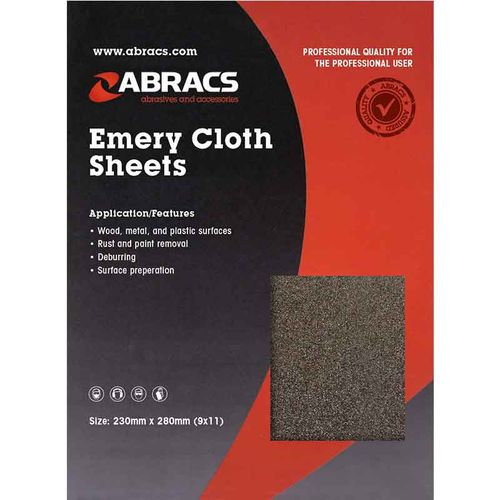 Emery Cloth Sheet 80 Grit 25Pk