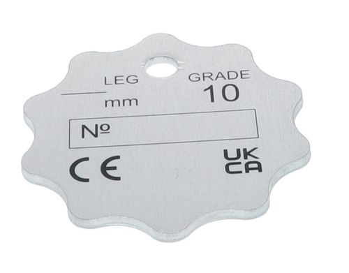 Chain Tags To Suit Chain Assemblies - Grade 10