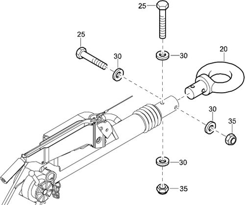 XAS90 Dd Towing Eyes Din Coupling With Brakes