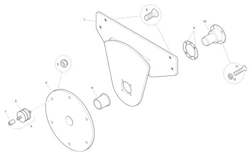 MBR71 Drum Mounting Plate OEM; 1714-154