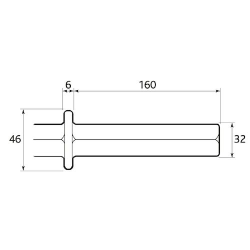 Hex Shank Steels 32mm X 160mm (1 1/4" X 6 1/4") Atlas Copco, Wacker, JCB