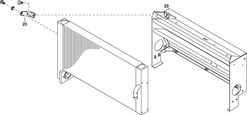 XAS90 Dd7 Brackets For Aftercooler For Steel Canopy