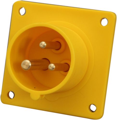 110V 16 Amp Yellow Surface Mount Plug