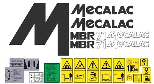 Mecalac MBR71 Hd Decal Set