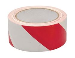 Red/White Hazard Warning Tape 33M X 50mm