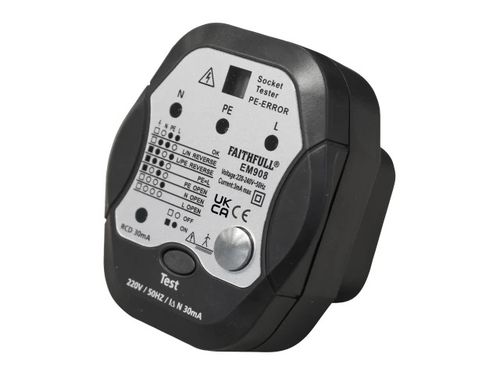 Socket Tester With Rcd Test 240V 3-Pin