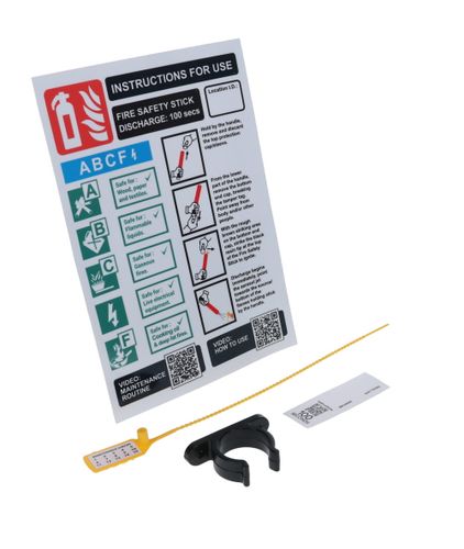 Commercial Kit For 100 Second Fire Safety Stick (Vinyl Sticker Sign)