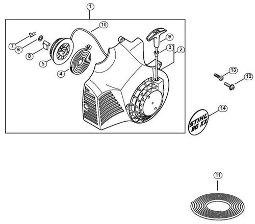 Stihl BG55 Rewind Starter