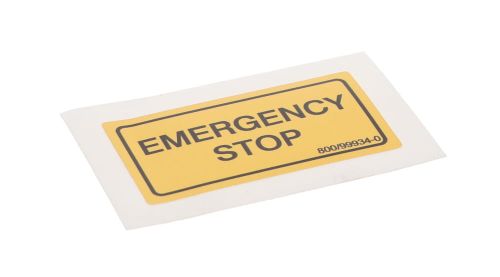 Decal Emergency Stop