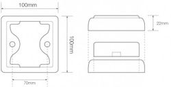12/24V LED Square Fog Lamp (HEL1690)
