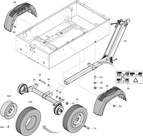 XAS68KD Undercarriage  With Antilock Brakes 1611717831-01