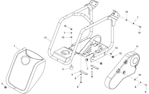 Belle PCX 450 Honda & Robin Front Cover & Frame Serial No. 071434>