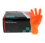Orange 'Ultra Plus' Nitrile Gloves - Large 100Pk (10 Boxes)
