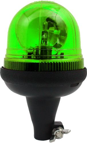 Green Spigot Rotating Beacon 12/24V