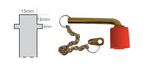 Double Pin Isolator Key - Metal 15 X 13 mm