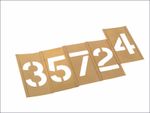25mm Brass Interlocking Stencil Number Set