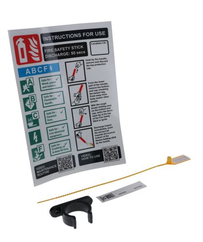 Commercial Kit For 50 Second Fire Safety Stick (Vinyl Sticker Sign)