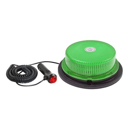 Green LED Magnetic Flashing & Rotating beacon 12/24V - Parts&Go