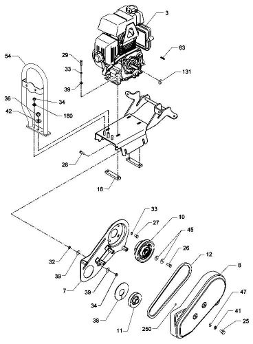 Wacker VP1030A Beltguard & Clutch