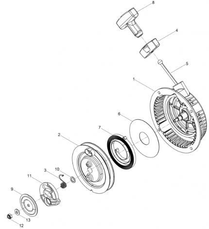 Wacker BS60-2Plus Recoil Starter Parts