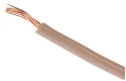 1.5mm2 Single Core Cable Brown - Thin Wall (2.0mm2 Eqivalent) 50 Metre