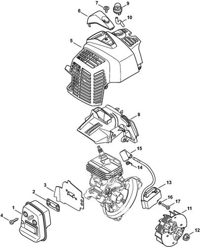 Stihl HL94C Muffler, Shroud & Ignition Parts (Up To Serial No. 514368761)