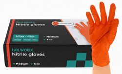 Orange 'Ultra Plus' Nitrile Gloves - Medium 50Pk