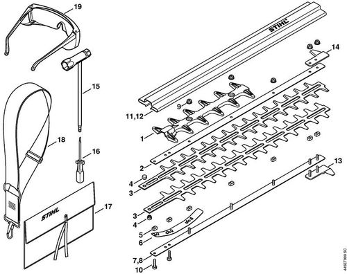 Stihl HL135 Hedgecutter Blade & Tools