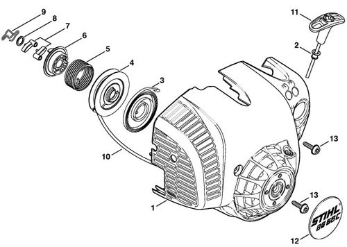 Stihl BG56C-E Recoil Starter Ergostart