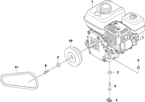 Husqvarna LF130 LT Honda Drive Belt & Clutch