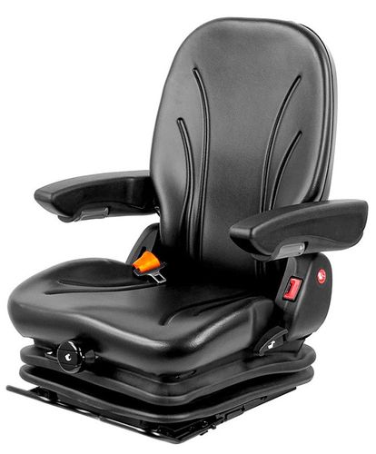 MGV55 Suspension Seat With Switched Orange Belt And Arm Rests